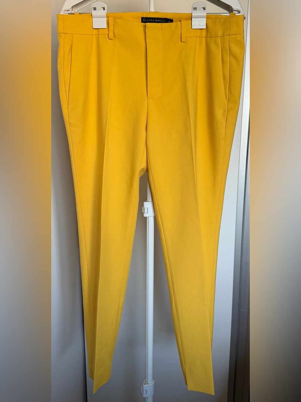 Zara Woman Mustard Yellow Tailored Tapered Pants – Size L